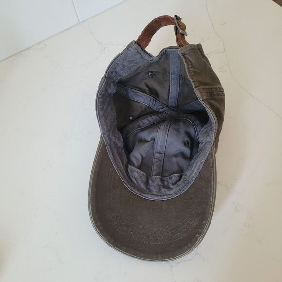 Lucky Brand Bear Head Patch Baseball Cap Hat Distressed One Size FLAW - Picture 10 of 13